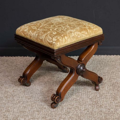 WILLIAM IV MAHOGANY X STOOL - ADDITIONAL PHOTO 9