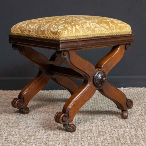 WILLIAM IV MAHOGANY X STOOL - ADDITIONAL PHOTO 10