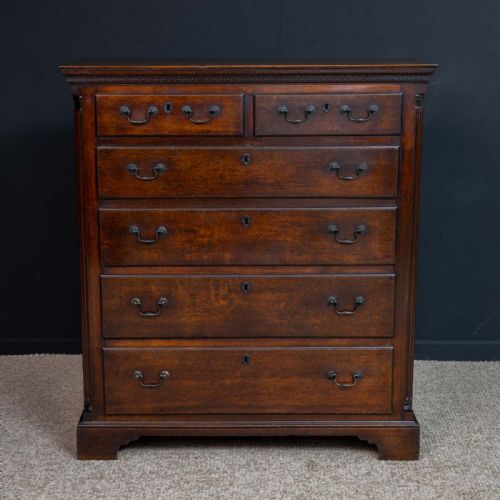 georgian oak chest of drawers - CATEGORY: ANTIQUE CHEST OF DRAWERS - DATED 1750