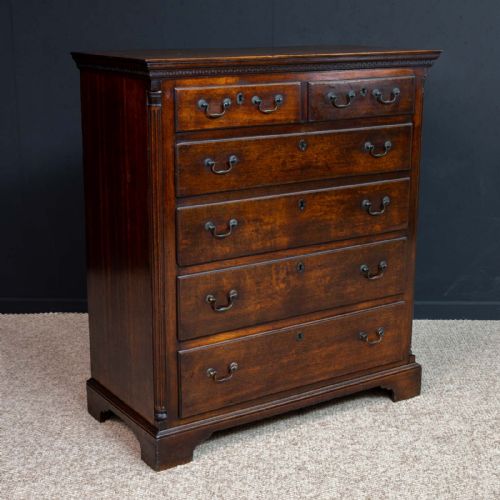 GEORGIAN OAK CHEST OF DRAWERS - ADDITIONAL PHOTO 2