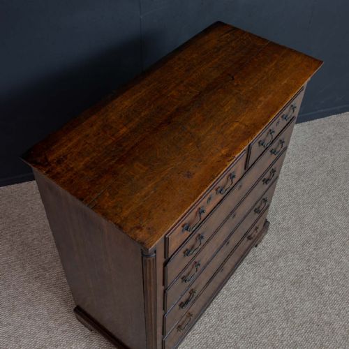 GEORGIAN OAK CHEST OF DRAWERS - ADDITIONAL PHOTO 4