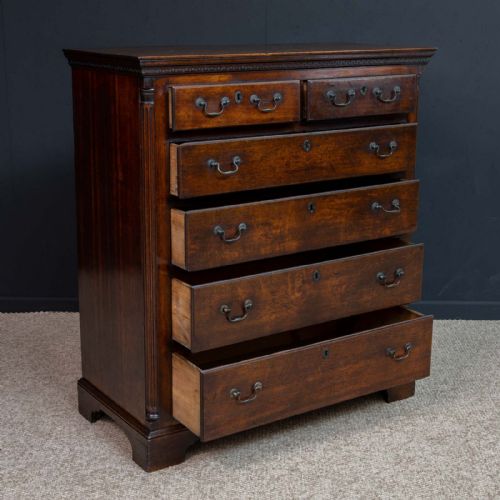 GEORGIAN OAK CHEST OF DRAWERS - ADDITIONAL PHOTO 5