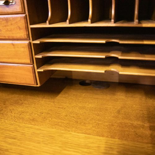 EDWARDIAN OAK ROLL TOP DESK BY HLL - ADDITIONAL PHOTO 21