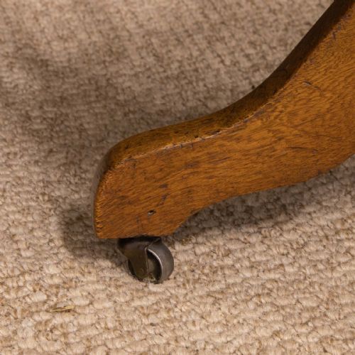 EDWARDIAN OAK SWIVEL DESK CHAIR - ADDITIONAL PHOTO 11