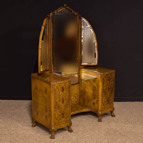 walnut dressing mirror by berick - CATEGORY: ANTIQUE DRESSING TABLES - DATED 1920