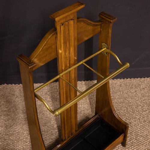 EDWARDIAN OAK STICK STAND - ADDITIONAL PHOTO 3