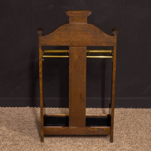 EDWARDIAN OAK STICK STAND - ADDITIONAL PHOTO 7