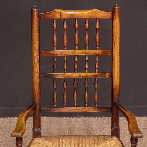 SET OF EIGHT GEORGIAN LANCASHIRE SPINDLEBACK CHAIRS - ADDITIONAL PHOTO 3