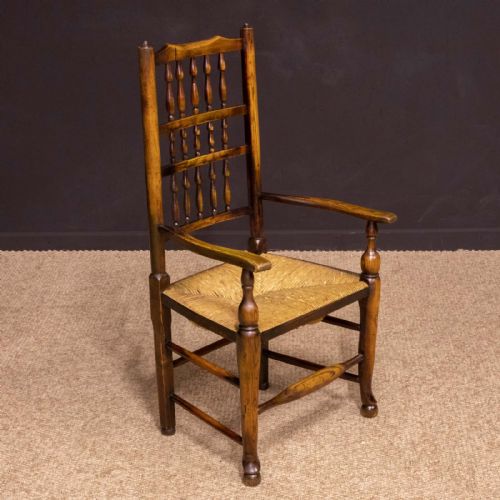 SET OF EIGHT GEORGIAN LANCASHIRE SPINDLEBACK CHAIRS - ADDITIONAL PHOTO 6