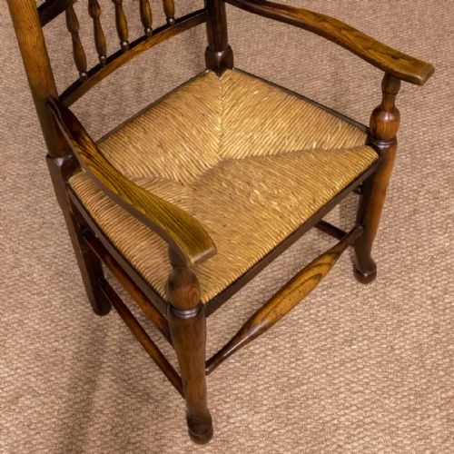 SET OF EIGHT GEORGIAN LANCASHIRE SPINDLEBACK CHAIRS - ADDITIONAL PHOTO 7