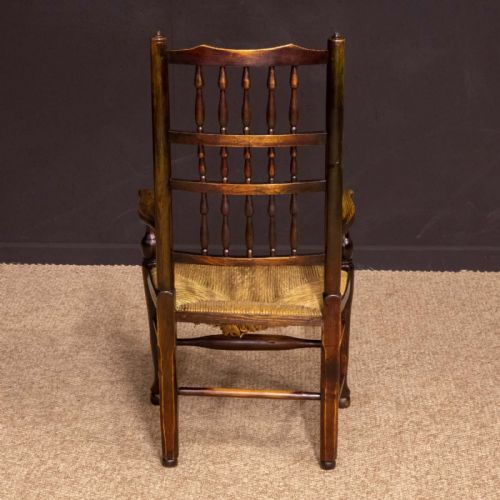 SET OF EIGHT GEORGIAN LANCASHIRE SPINDLEBACK CHAIRS - ADDITIONAL PHOTO 8