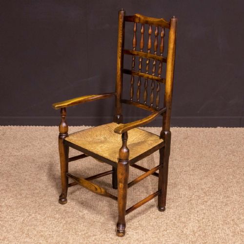 SET OF EIGHT GEORGIAN LANCASHIRE SPINDLEBACK CHAIRS - ADDITIONAL PHOTO 10