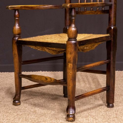 SET OF EIGHT GEORGIAN LANCASHIRE SPINDLEBACK CHAIRS - ADDITIONAL PHOTO 11