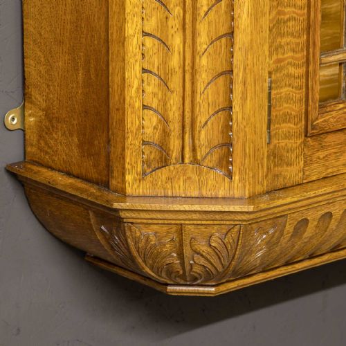 EDWARDIAN OAK WALL CABINET - ADDITIONAL PHOTO 8