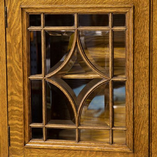 EDWARDIAN OAK WALL CABINET - ADDITIONAL PHOTO 10