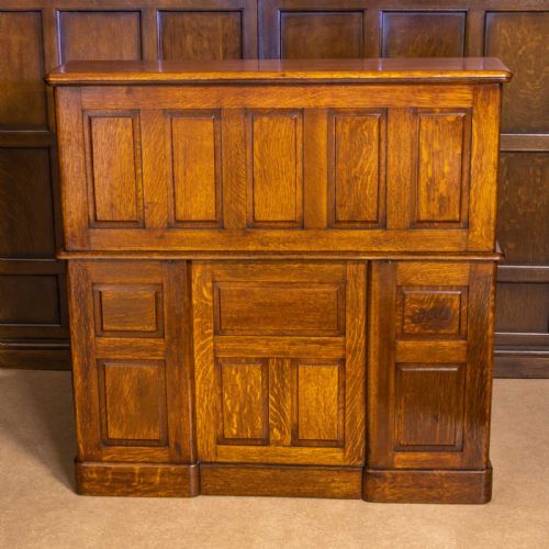 EDWARDIAN OAK ROLL TOP DESK - ADDITIONAL PHOTO 13