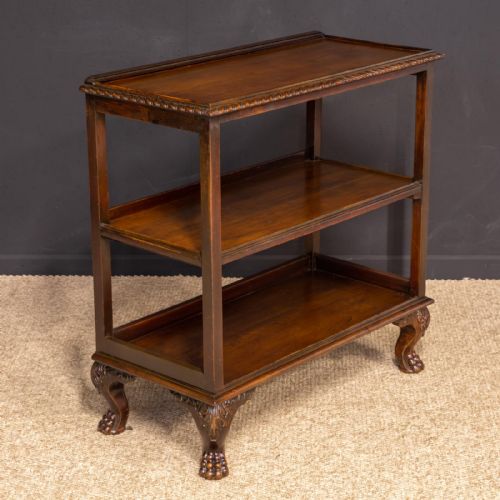 EDWARDIAN WALNUT DUMBWAITER - ADDITIONAL PHOTO 1