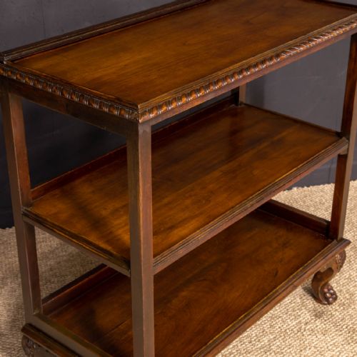 EDWARDIAN WALNUT DUMBWAITER - ADDITIONAL PHOTO 9