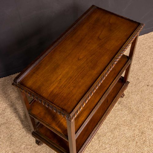 EDWARDIAN WALNUT DUMBWAITER - ADDITIONAL PHOTO 10