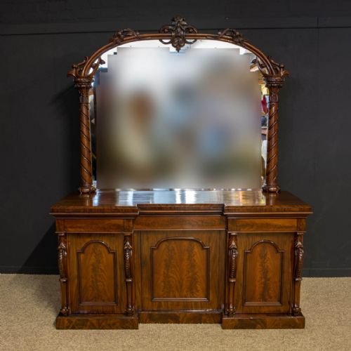 mid victorian mahogany sideboard - CATEGORY: ANTIQUE SIDEBOARDS - DATED VICTORIAN