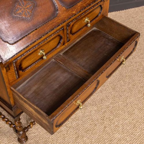 OAK BUREAU BOOKCASE - ADDITIONAL PHOTO 2