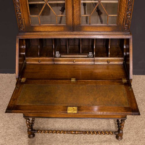 OAK BUREAU BOOKCASE - ADDITIONAL PHOTO 9