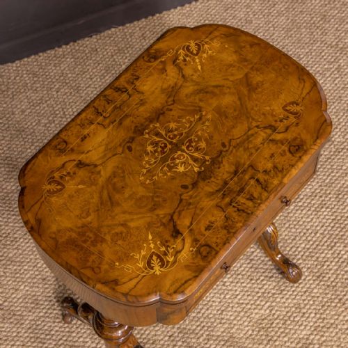 VICTORIAN WALNUT SEWING TABLE - ADDITIONAL PHOTO 4