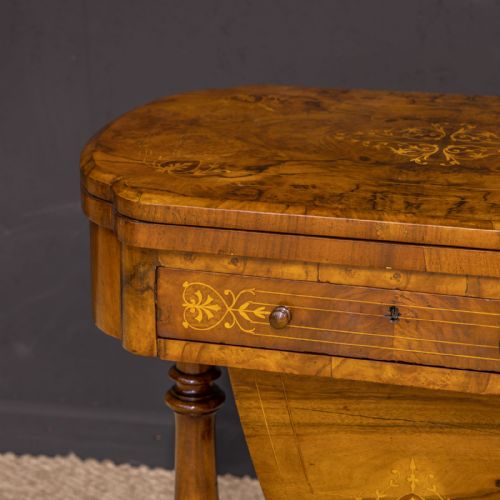 VICTORIAN WALNUT SEWING TABLE - ADDITIONAL PHOTO 7
