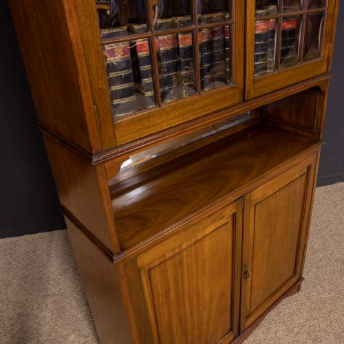 EDWARDIAN MAHOGANY BOOKCASE - ADDITIONAL PHOTO 1