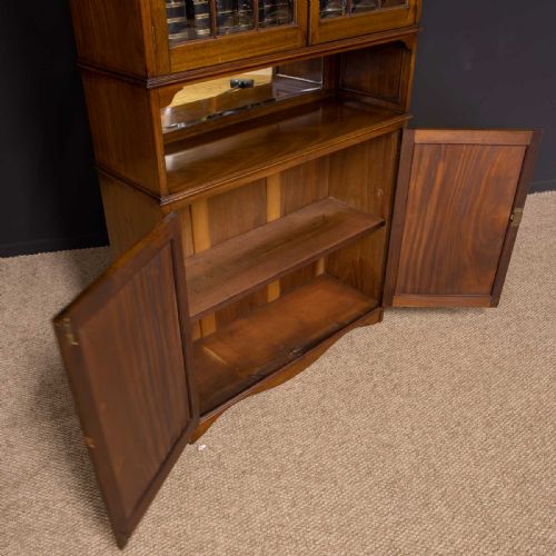 EDWARDIAN MAHOGANY BOOKCASE - ADDITIONAL PHOTO 5