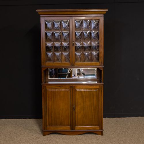 EDWARDIAN MAHOGANY BOOKCASE - ADDITIONAL PHOTO 9