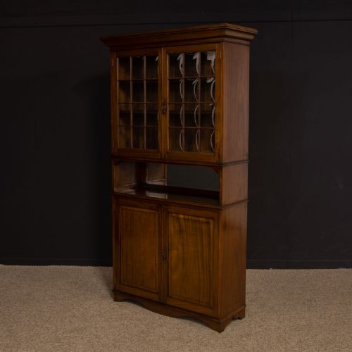 EDWARDIAN MAHOGANY BOOKCASE - ADDITIONAL PHOTO 10