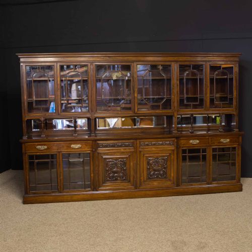 EDWARDIAN ROSEWOOD LONG BOOKCASE FROM HARRODS MANCHESTER - ADDITIONAL PHOTO 4