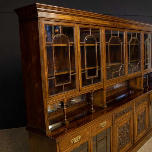 EDWARDIAN ROSEWOOD LONG BOOKCASE FROM HARRODS MANCHESTER - ADDITIONAL PHOTO 5
