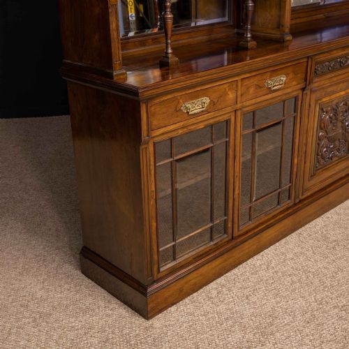 EDWARDIAN ROSEWOOD LONG BOOKCASE FROM HARRODS MANCHESTER - ADDITIONAL PHOTO 6