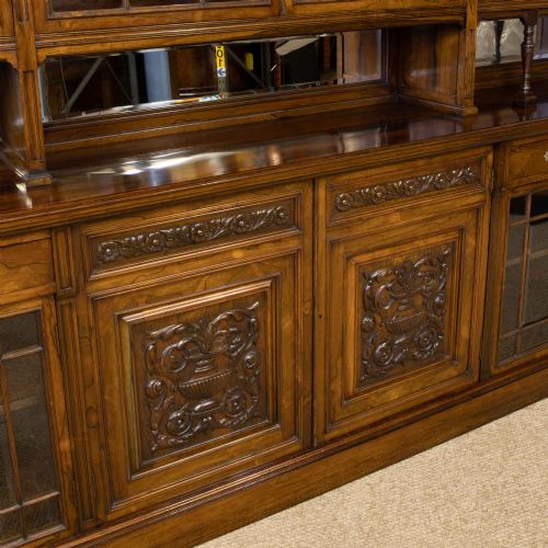 EDWARDIAN ROSEWOOD LONG BOOKCASE FROM HARRODS MANCHESTER - ADDITIONAL PHOTO 8