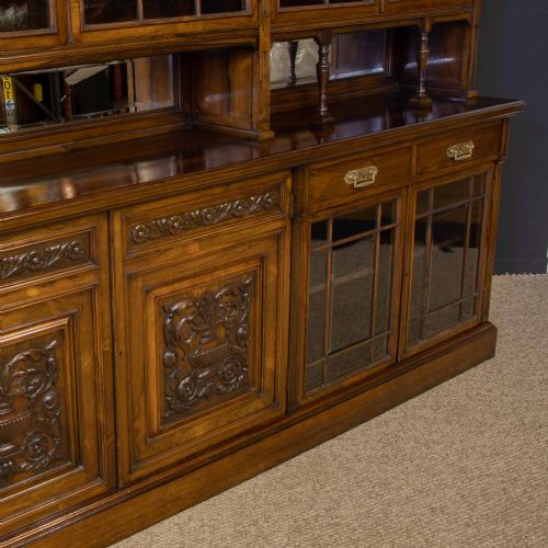 EDWARDIAN ROSEWOOD LONG BOOKCASE FROM HARRODS MANCHESTER - ADDITIONAL PHOTO 9
