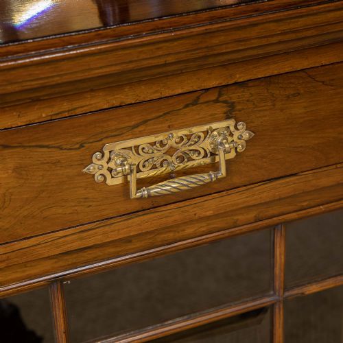 EDWARDIAN ROSEWOOD LONG BOOKCASE FROM HARRODS MANCHESTER - ADDITIONAL PHOTO 11
