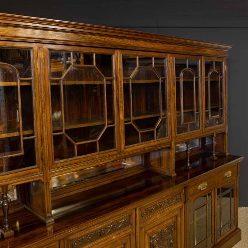 EDWARDIAN ROSEWOOD LONG BOOKCASE FROM HARRODS MANCHESTER - ADDITIONAL PHOTO 16
