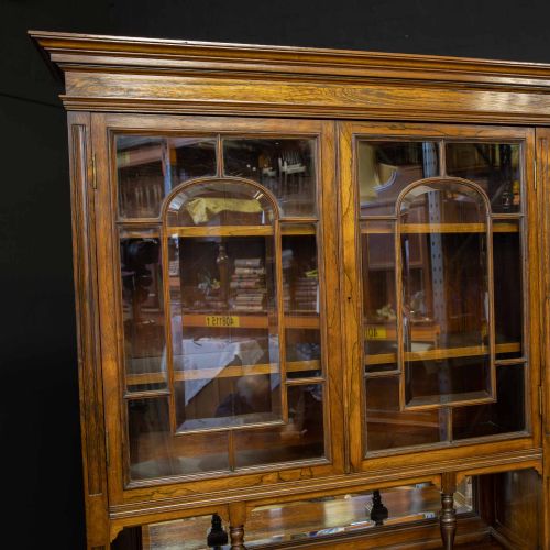 EDWARDIAN ROSEWOOD LONG BOOKCASE FROM HARRODS MANCHESTER - ADDITIONAL PHOTO 17