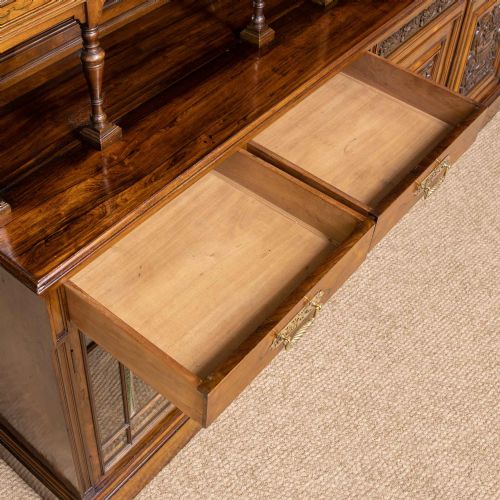 EDWARDIAN ROSEWOOD LONG BOOKCASE FROM HARRODS MANCHESTER - ADDITIONAL PHOTO 25