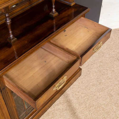 EDWARDIAN ROSEWOOD LONG BOOKCASE FROM HARRODS MANCHESTER - ADDITIONAL PHOTO 26