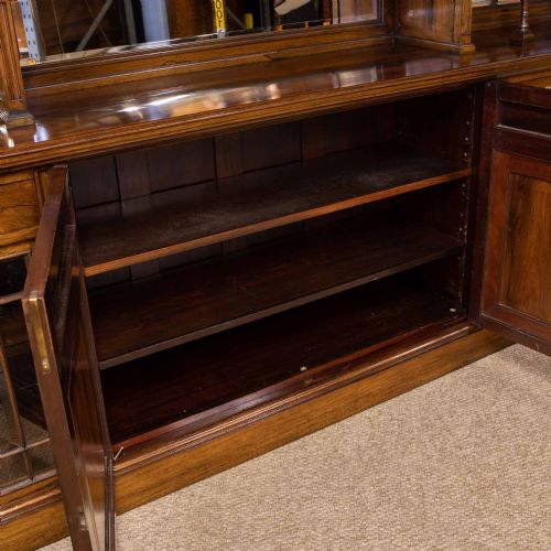 EDWARDIAN ROSEWOOD LONG BOOKCASE FROM HARRODS MANCHESTER - ADDITIONAL PHOTO 29