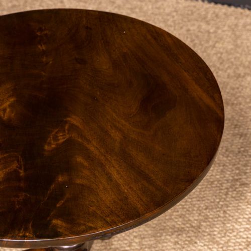 GEORGE III MAHOGANY CANON BARREL COLUMN TRIPOD TABLE - ADDITIONAL PHOTO 5