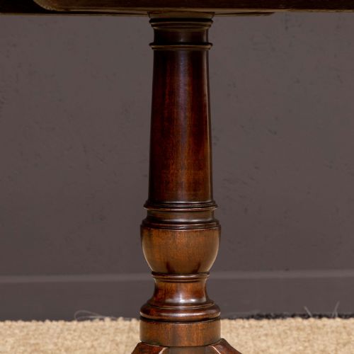 GEORGE III MAHOGANY CANON BARREL COLUMN TRIPOD TABLE - ADDITIONAL PHOTO 10
