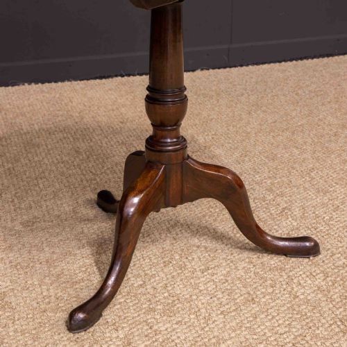 GEORGE III MAHOGANY CANON BARREL COLUMN TRIPOD TABLE - ADDITIONAL PHOTO 11