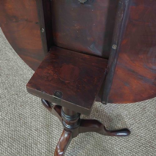 GEORGE III MAHOGANY CANON BARREL COLUMN TRIPOD TABLE - ADDITIONAL PHOTO 15