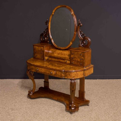 victorian burr walnut duchess dressing table - CATEGORY: ANTIQUE DRESSING TABLES - DATED 1870
