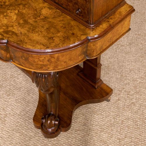 VICTORIAN BURR WALNUT DUCHESS DRESSING TABLE - ADDITIONAL PHOTO 8