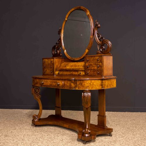 VICTORIAN BURR WALNUT DUCHESS DRESSING TABLE - ADDITIONAL PHOTO 11